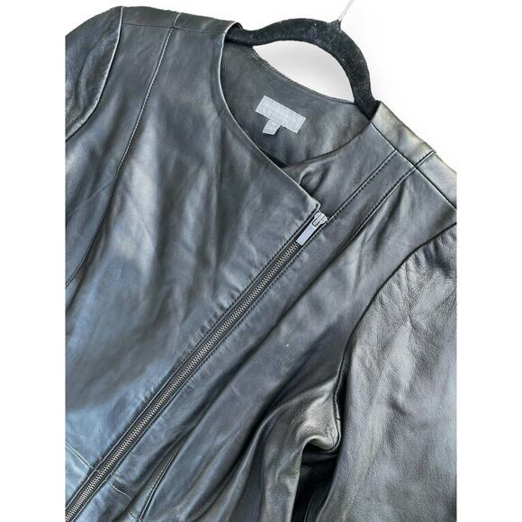 Neiman Marcus Exclusive Black Soft Leather Moto Zip Jacket Size XL NWT $495 - Picture 5 of 7